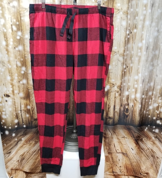 Old Navy Other - Old Navy Red Buffalo Plaid Christmas Men's XL Tall Drawstring Jogger Pajamas
